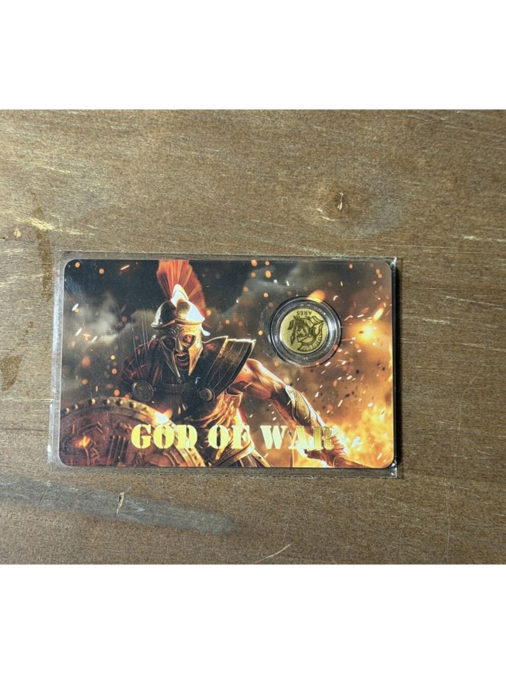 2026 Niue Ares God of War 50c 1/1000 oz .9999 gold card